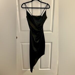Elegant Black Asymmetrical Dress
